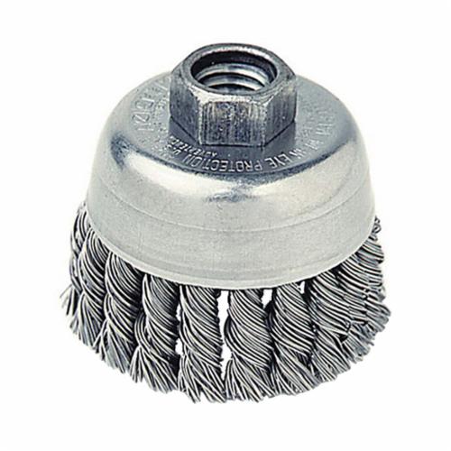 4" CRIMPED WIRE WHL .014" STL 3/8-24UNC