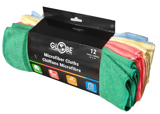 GLOBE 14"X14" ORG MICROFIBER CLTH 10PK