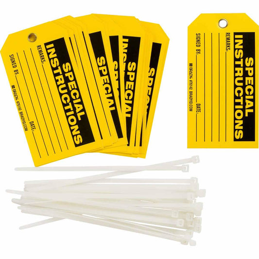 BRADY SPECIAL INSTRUCTION TAG 25PK