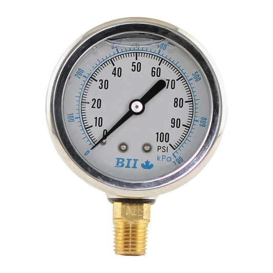 BOSHART PRESSURE GAUGE GLY. 2.5"DIAL
