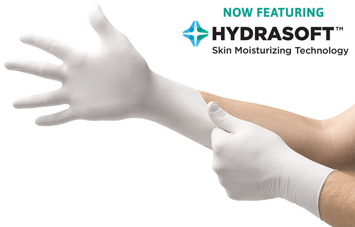 MICROFLEX SOFT WHITE NITRILE GLOVES MED