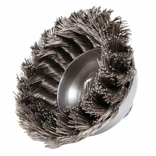6" KNT WIRE BRSH.014 STL 5/8-11 UNC NUT