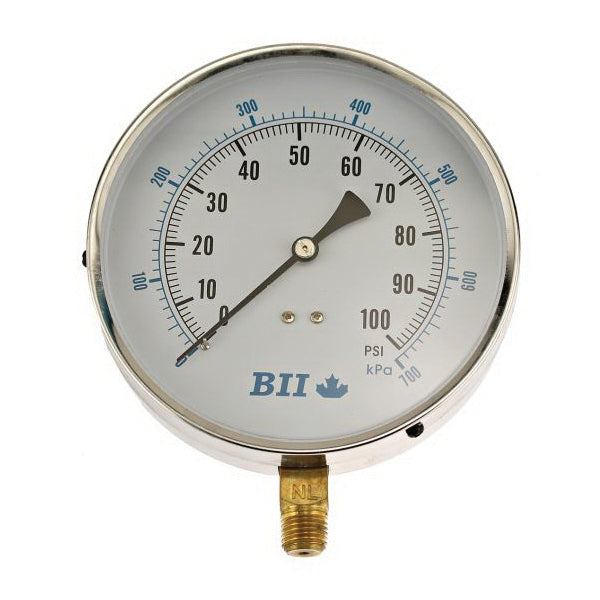 BOSHART PRESS GAUGE NO LEAD 4.5" 0-30PSI