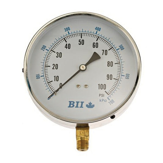 BOSHART PRESS GAUGE NO LEAD 4.5" 0-30PSI