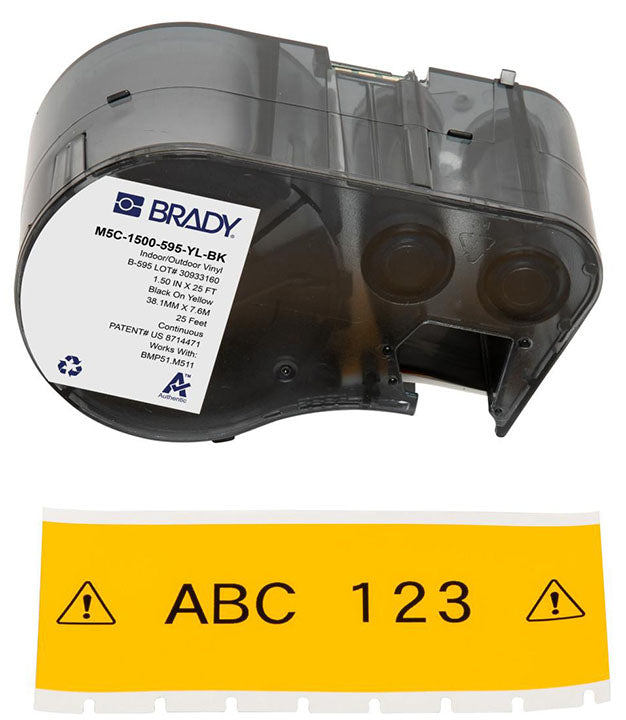 BRADY LABEL MAKER CARTRIDGE BLK/YLW