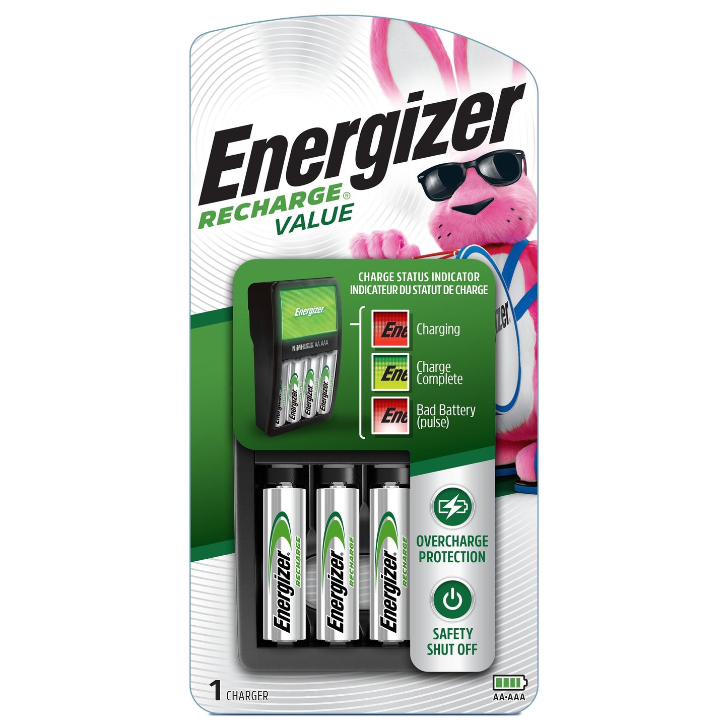 ENERGIZER CHARGER OF 8/AA&AAA 4/C&D 2/9V