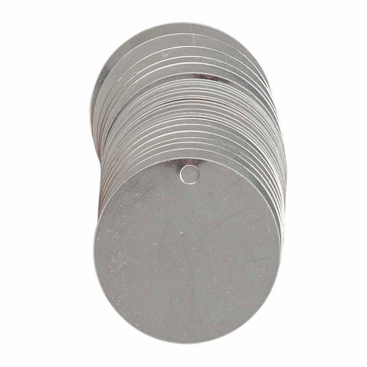 BRADY BLANK S.S. 2" ROUND TAGS 25/PK