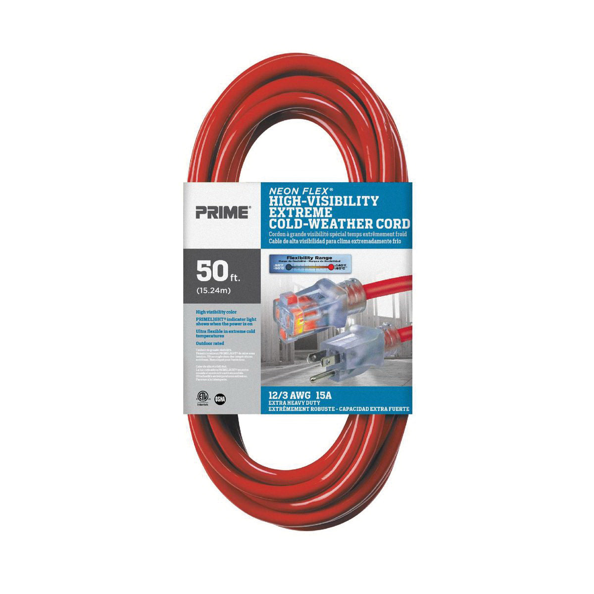 PRIME NEON FLEX 12/3 NEON PINK 100'