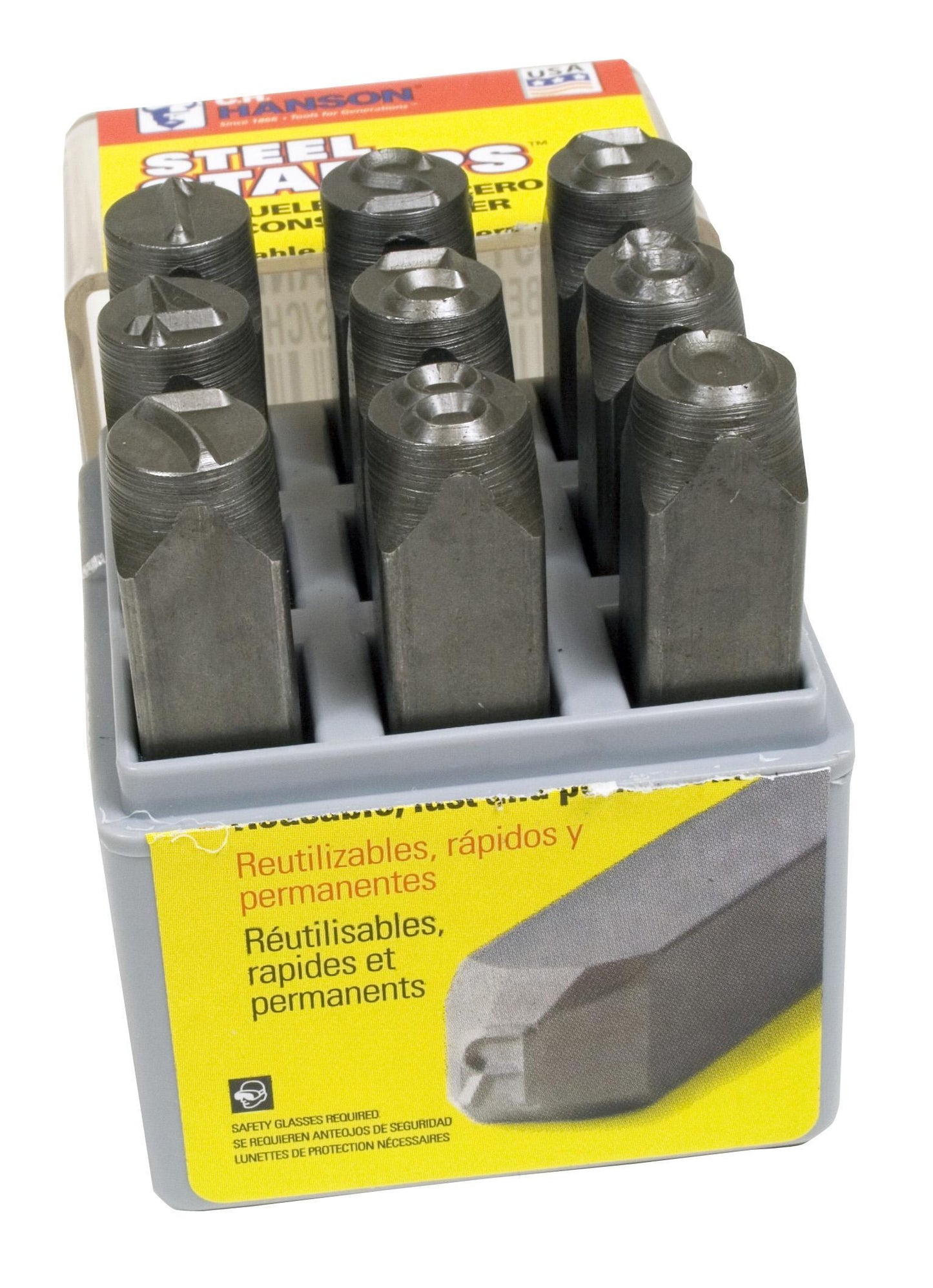 HANSON 3/8" ROUND FACE 9PC NUMBER SET