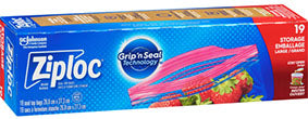 ZIPLOC FREEZER BAGS LARGE - 14 COUNT