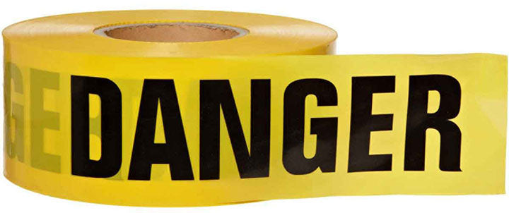 BRADY DANGER TAPE YLW/BLK 3"X1000'3MIL