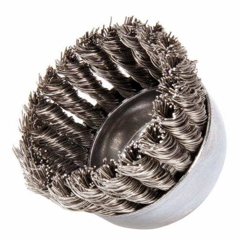 6" KNOT CUP BRUSH .023" STL 5/8-11 UNC