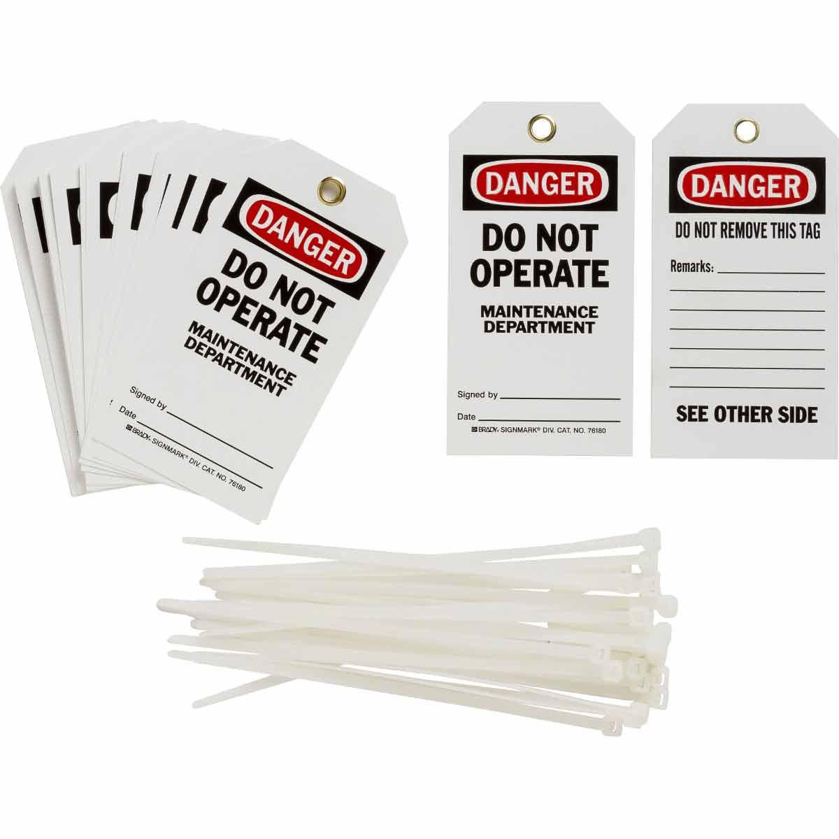 BRADY DO NOT OPERATE TAGS 25PK