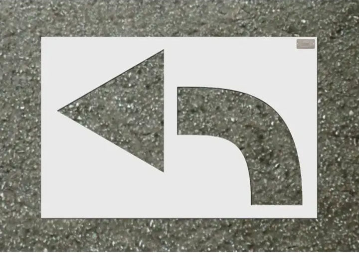 HANSON 42" STENCIL ARROW CURVED