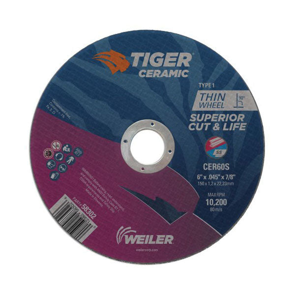 14"X1/8" TIGER ZIRC CUTTING WHL 1" A.H.