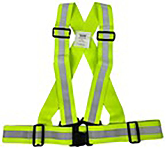 SAFETY VEST HIGH VIS ORG 2 STRIPES ONE SZ
