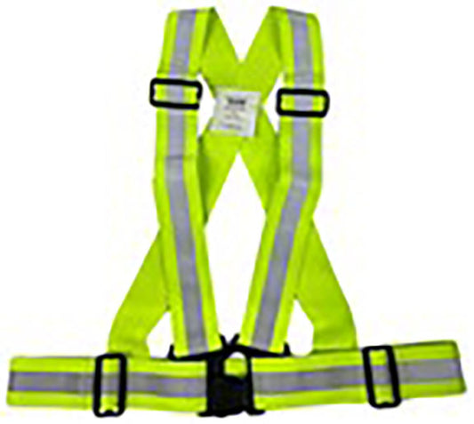 SAFETY VEST HIGH VIS ORG 2 STRIPES ONE SZ