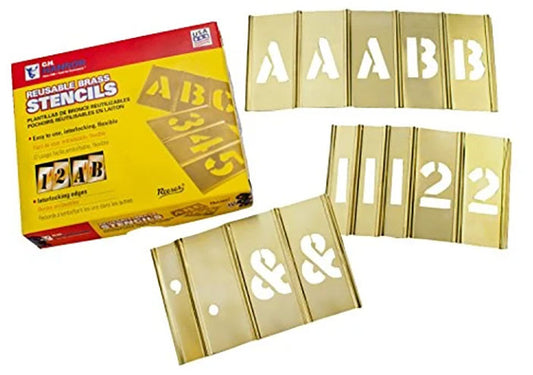 HANSON 3" BRASS STENCIL / 92PC SET
