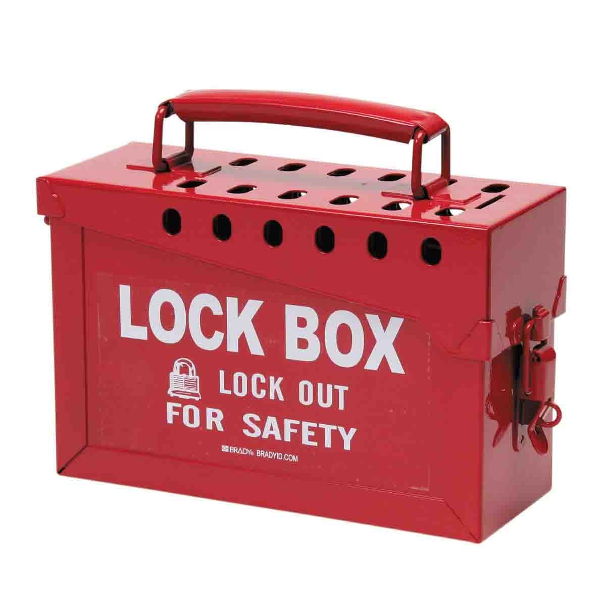 BRADY 13 LOCK GROUP LOCK BOX RED