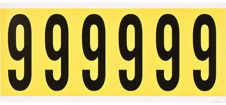 BRADY B498 N&L BLK YLW CARD OF 6 LABELS