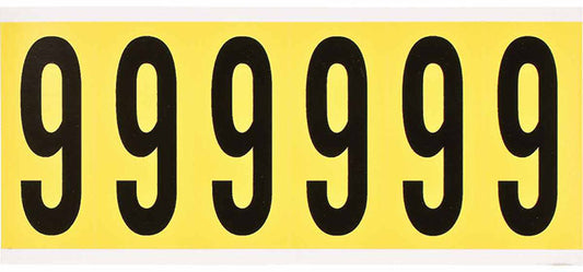 BRADY B498 N&L BLK YLW CARD OF 6 LABELS