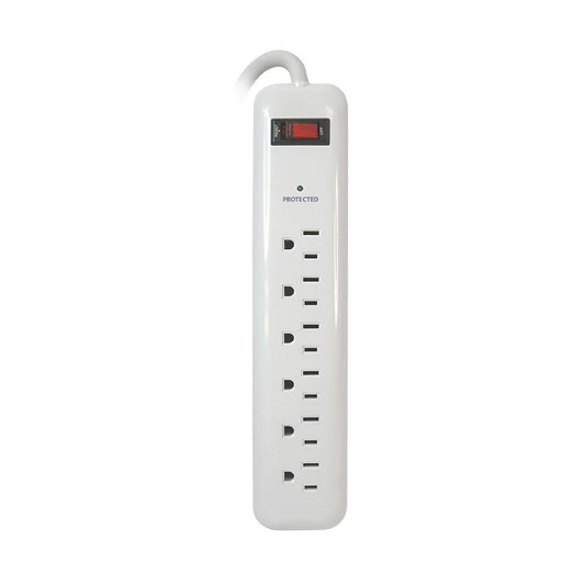PRIME 6 OUTLET 10' CRD BLK METAL HOUSNG