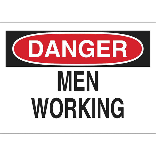 BRADY B401 10X14 RED BLK/WHT DNGR MEN WRK