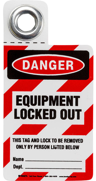 BRADY DANGER EQUIP. LOCKED OUT TAG 25/PK