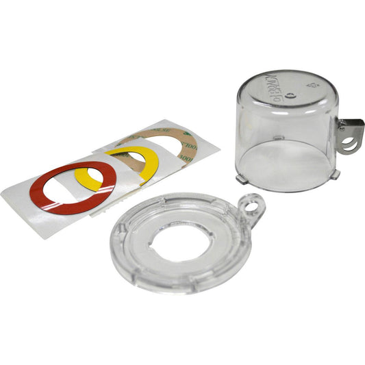 BRADY 30MM CLR PUSH BUTTON LO STD COVER
