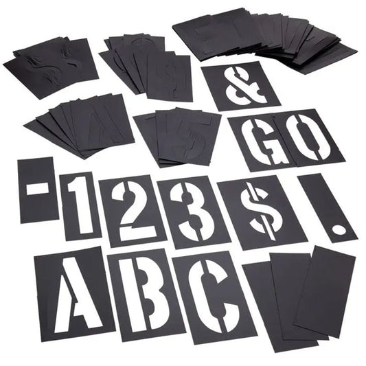 HANSON 6"PVC STENCIL SET LET/#'S 138PCS