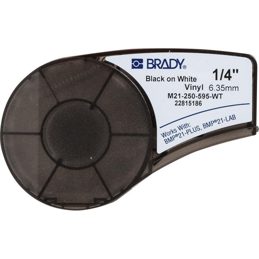 BRADY CART M21 B595 0.25" X 21' BLK/WHT