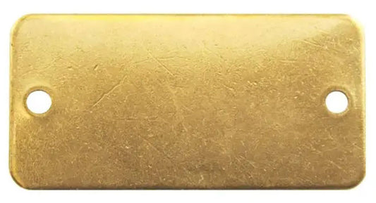 HANSON BRASS TAGS RECTANGLE 1"X2" 25PK