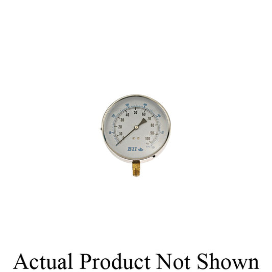 BOSHART PRESS GAUGE NO LEAD. 4.5" DIAL