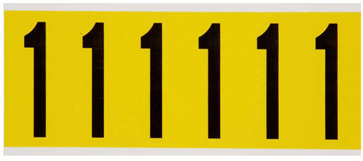 BRADY B498 N&L BLK YLW CARD OF 6 LABELS