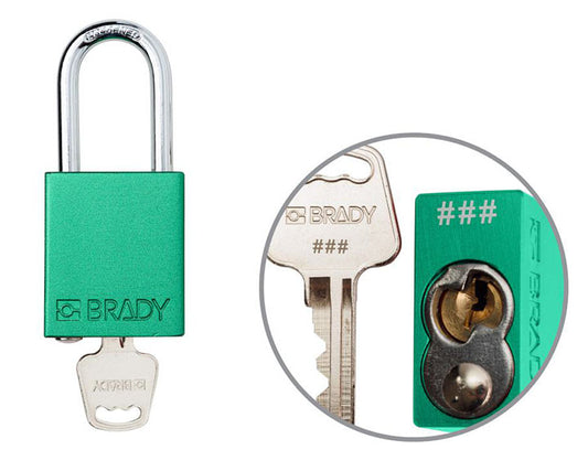 BRADY ALUM SFTY L/O KA GRN KEY CODE 024