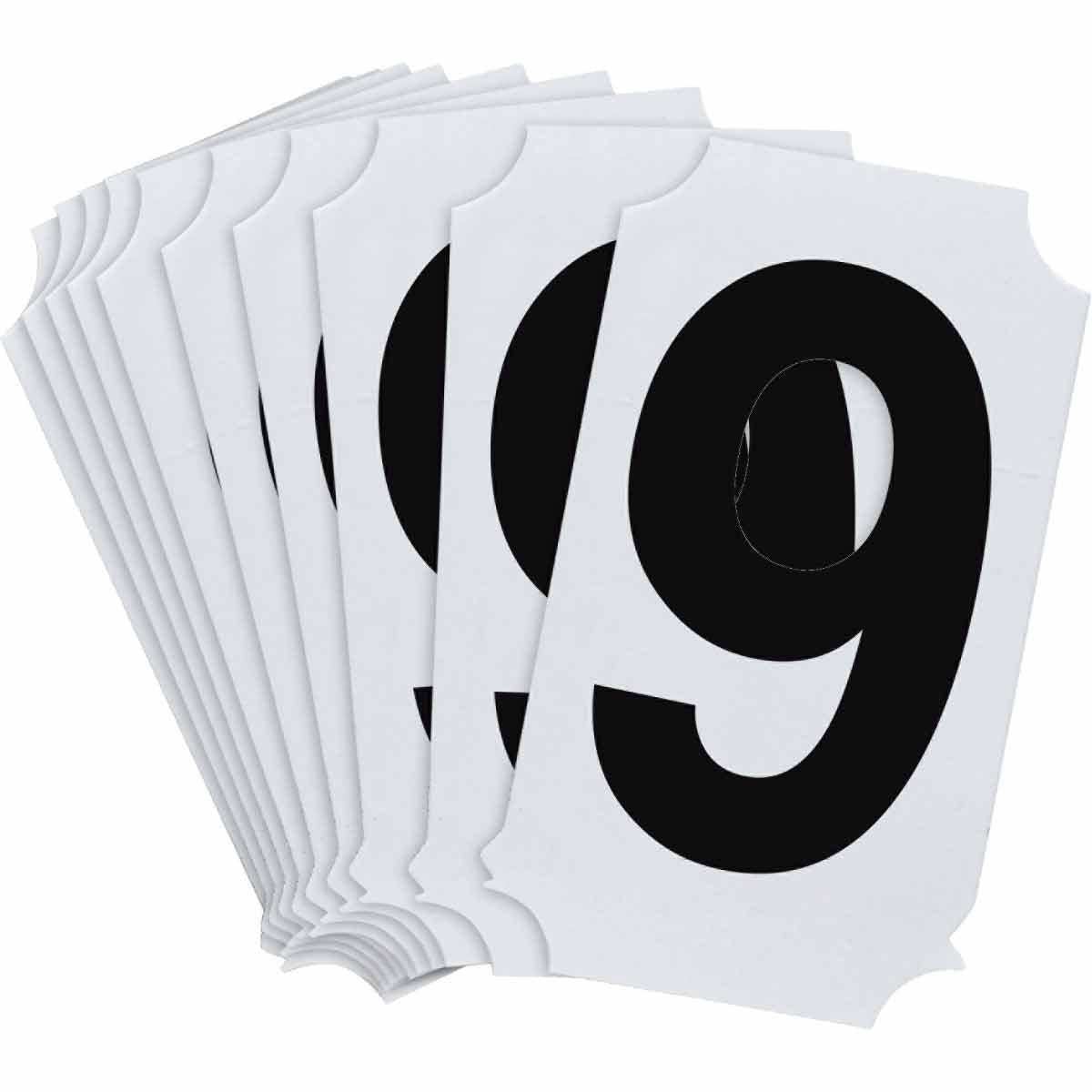 BRADY #9 BLK 2" HELV QUIK-ALIGN 10/PK