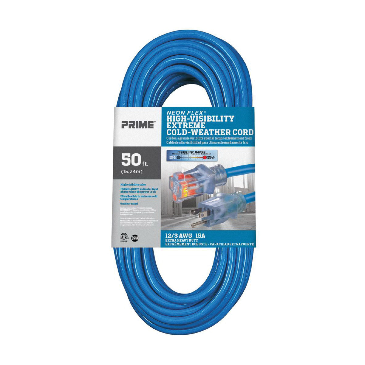 PRIME NEON FLEX 12/3 NEON GREEN 100'