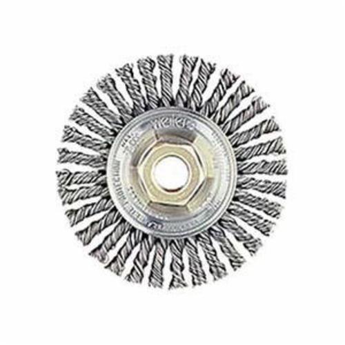 4" KNT WIRE BRSH.014 STL 5/8-11 UNC NUT