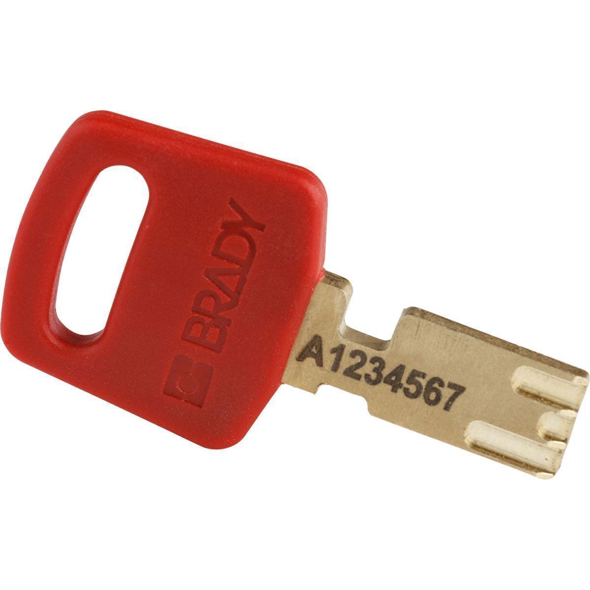 BRADY NYLON LOCK RED STEEL SHKL KA 3PK