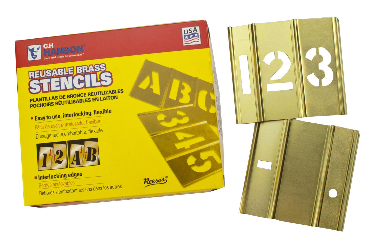 HANSON 3" BRASS STENCIL / 15PC # SET