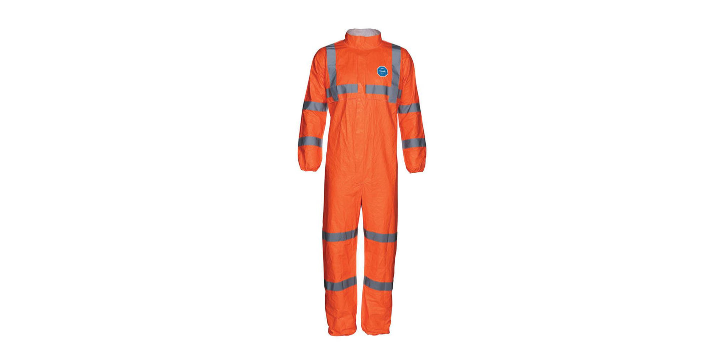 DUPONT TYVEK CVERALL HGH VIZ ORG LG 25/CS