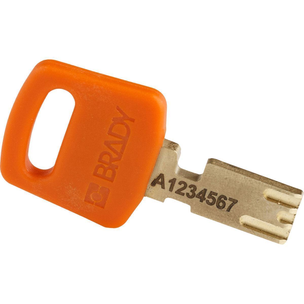 BRADY NYLON LOCK ORG STEEL SHKL KA 3PK