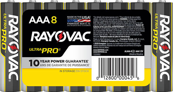 RAYOVAC ULTRA PRO ALKALINE AAA 18PK