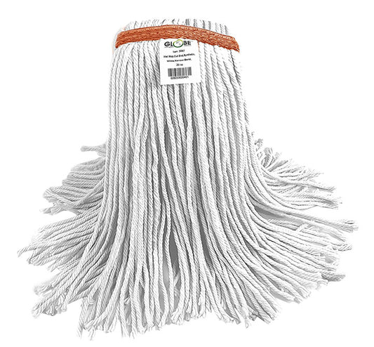 GLOBE SYN-PRO WET MOP 12OZ WHT BAGGED