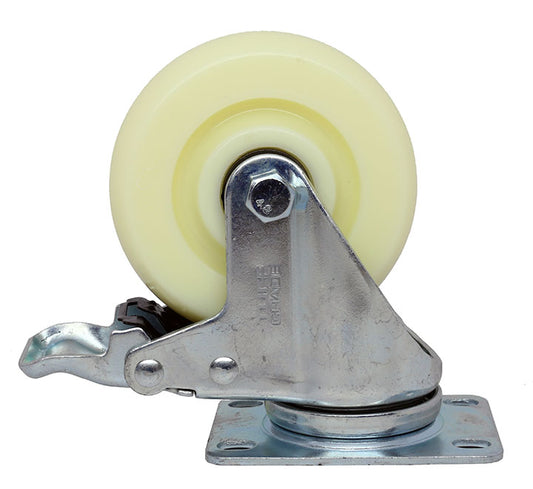 CASTER 2.5"SWIVEL WH POLYOLEFIN 176LB CAP