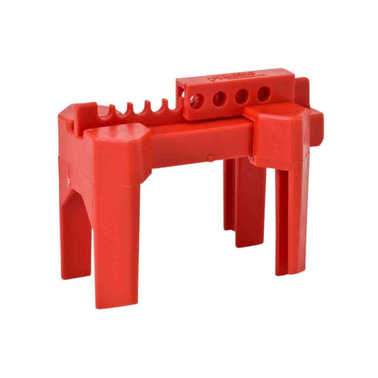 BRADY 4 LEG BALL VALVE LOCKOUT SM RED