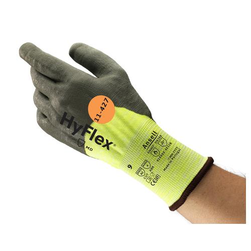 HYFLEX 3/4 DIP GRAY POLYURETHANE&NITRILE