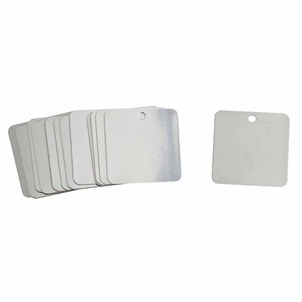 BRADY BLANK S.S. 2X2 SQUARE TAGS 25/PK