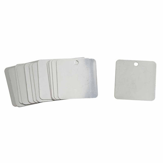 BRADY BLANK S.S. 2X2 SQUARE TAGS 25/PK