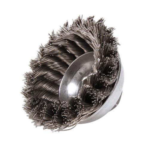 4" KNT WIRE BRSH.023 STL 5/8-11 UNC NUT